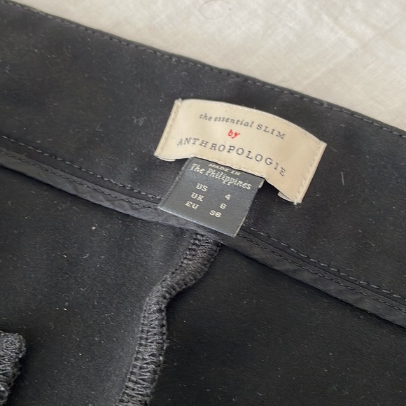 Anthropologie Black Skinny Leg Dress Pant - Picture 3 of 6